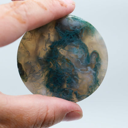 Moss Agate Worry Disc - Evolve Supply Co. Evolve Supply Co.