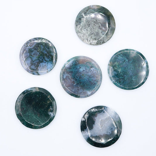 Moss Agate Worry Disc - Evolve Supply Co. Evolve Supply Co.