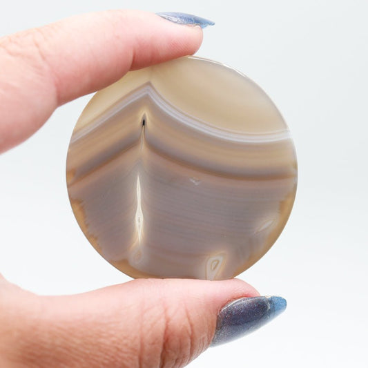 Gray Agate Worry Disc - Evolve Supply Co. Evolve Supply Co.