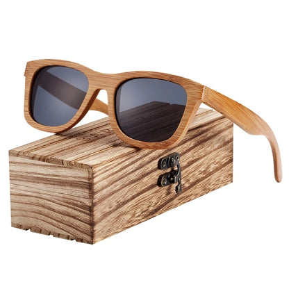 Retro Faux Wood Sunglasses